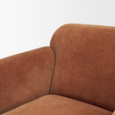 Saga Stonewashed Rust Chenille Fabric Upholstered Chair - Default Title