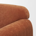 Saga Stonewashed Rust Chenille Fabric Upholstered Chair - Default Title