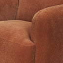 Saga Stonewashed Rust Chenille Fabric Upholstered Chair - Default Title