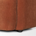 Saga Stonewashed Rust Chenille Fabric Upholstered Chair - Default Title