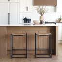 Taniel Light Brown Wood w Black Metal Counter Stool - Default Title