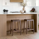 Colony Medium-Dark Brown Solid Wood Counter Stool - Default Title