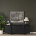 Caldwell Black Oak Wood Closed 4 Door Sideboard - Default Title