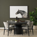 Crestwood 60 Black Wood Stacked Pedestal Base Round Dining Table - Default Title