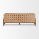 Oxbury Light Brown Solid Wood 4-Door Sideboard with Carved Woven Doors - Default Title
