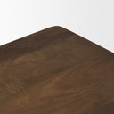 Oxbury Dark Brown Wood w Carved Woven Base Square Accent Table - Default Title