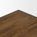 Oxbury 48 Dark Brown Wood w Carved Woven Base Square Coffee Table - Default Title