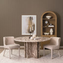 Westrum Slope Cream Chenille Dining Chair - Default Title