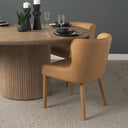 Westrum Slope Tan Leather Dining Chair - Default Title