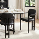 Ashford Curved Back Black Leather Tripod Frame Dining Armchair - Default Title