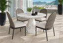 CALANDRI DINING CHAIR - BLACK LOUIS CREAM