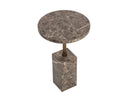 MIZANI END TABLE - MARBLE LOOK DARK EMPERADOR