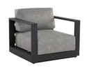 TAVIRA ARMCHAIR - CHARCOAL LANIKAI SALT AND PEPPER