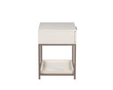 Calden Nightstand - SMALL CHAMPAGNE GOLD CREAM