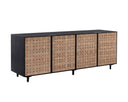 OMARI SIDEBOARD - LARGE SUEDE LIGHT TAN LEATHER
