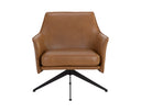 CROSBY SWIVEL LOUNGE CHAIR - MISSOURI COGNAC LEATHER