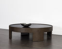 BRUNETTO COFFEE TABLE - LARGE DISTRESSED BROWN