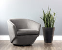 TREVISO SWIVEL LOUNGE CHAIR - ANTONIO CHARCOAL