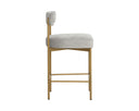 SENECA COUNTER STOOL - ANTIQUE BRASS POLO CLUB STONE