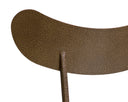GIBBONS DINING CHAIR - ANTIQUE BRASS CHARCOAL BLACK LEATHER