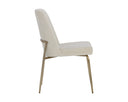 ZEKE DINING CHAIR - ANTIQUE BRASS BERGEN IVORY