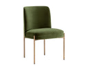 RICHIE DINING CHAIR - ANTIQUE BRASS FOREST GREEN