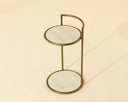 Forvyn End Table - RUSTIC BRONZE TRAVERTINE LOOK NATURAL