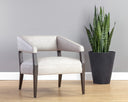 CARLYLE LOUNGE CHAIR - SALOON LIGHT GREY LEATHER