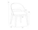 DEZIRAE DINING CHAIR - BLACK COGNAC LEATHER