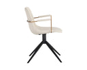 CASSIUS SWIVEL DINING ARMCHAIR - DILLON CREAM