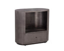 SIENA NIGHTSTAND - OVAL GUNMETAL