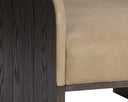 COBURN LOUNGE CHAIR - DARK BROWN SAHARA SAND LEATHER