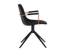CASSIUS SWIVEL DINING ARMCHAIR - ABBINGTON BLACK BRAVO BLACK