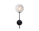 IZORA SCONCE - BLACK FROSTED