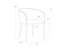 ASHER DINING ARMCHAIR - ABBINGTON BLACK NAPA BLACK