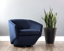 TREVISO SWIVEL LOUNGE CHAIR - METROPOLIS BLUE