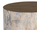 DIAZ END TABLE - MARBLE LOOK ANTIQUE BRASS