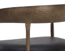 ZANATTA DINING ARMCHAIR - CHARCOAL BLACK LEATHER