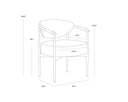 HELOISE DINING ARMCHAIR - BRAVO BLACK