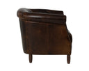 MARJORIE LOUNGE CHAIR - CHOCOLATE LEATHER