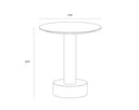 MONACO END TABLE - BLACK GREY MARBLE RAW UMBER