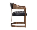 BEAUMONT DINING ARMCHAIR - ANTIQUE BRASS CANTINA BLACK