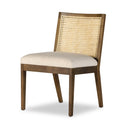 Arista Antonia Cane Armless Dining Chair - Toasted Parawood Savile Flax
