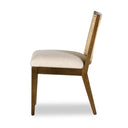 Arista Antonia Cane Armless Dining Chair - Toasted Parawood Savile Flax