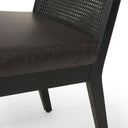 Arista Antonia Cane Armless Dining Chair - Brushed Ebony Sonoma Black