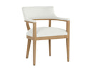 BRYLEA DINING ARMCHAIR - NATURAL HEATHER IVORY TWEED