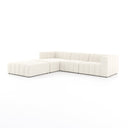 Langham Channeled 3-Piece Sectional - Left Chaise Ottoman Fayette Cloud