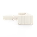 Langham Channeled 3-Piece Sectional - Left Chaise Ottoman Fayette Cloud