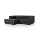 Verity Langham Channeled 2-Piece Sectional - Left Arm Facing Saxon Charcoal