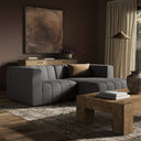 Verity Langham Channeled 2-Piece Sectional - Right Arm Facing Saxon Charcoal